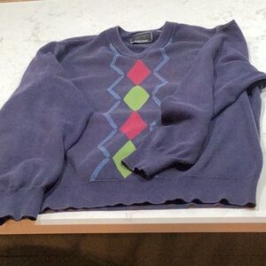 Greg Norman argyle design sweatshirt